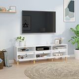 VidaXL TV-meubel 150x30x44,5 cm - Bewerkt Hout - Hoogglans Wit