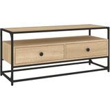 VidaXL Tv-meubel 100x35x45 cm - Bewerkt Hout - Sonoma Eikenkleurig