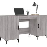 VidaXL Bureau 140x50x75 cm Bewerkt Hout Grijs Sonoma Eikenkleurig