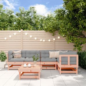 vidaXL 6-delige Loungeset massief douglashout