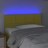vidaXL Hoofdbord LED 100x5x78/88 cm stof groen