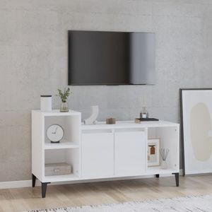 vidaXL-Tv-meubel-100x35x55-cm-bewerkt-hout-hoogglans-wit