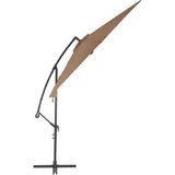 VidaXL Zweefparasol Aluminium Paal 300 cm Taupe