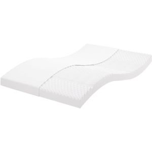 vidaXL Schuimmatras 7 zones hardheid 20 ILD 140x190 cm wit