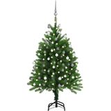 vidaXL Kunstkerstboom met verlichting en kerstballen 120 cm groen