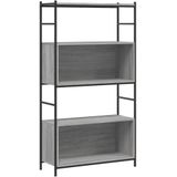 VidaXL Boekenrek 80x30x145,5 cm - Bewerkt Hout en IJzer - Grijs Sonoma