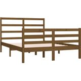 vidaXL Bedframe grenenhout honingbruin 120x190 cm