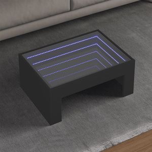 vidaXL - Salontafel - met - Infinity - LEDx50x30 - cm - zwart