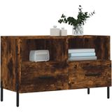 vidaXL Tv-meubel 80x36x50 cm bewerkt hout gerookt eikenkleurig