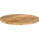 vidaXL Tafelblad rond Ø 50x2,5 cm massief ruw mangohout