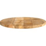 vidaXL Tafelblad rond Ø 50x2,5 cm massief ruw mangohout