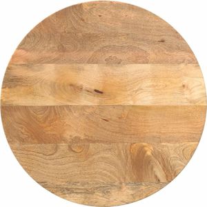 vidaXL Tafelblad rond Ø 50x2,5 cm massief ruw mangohout