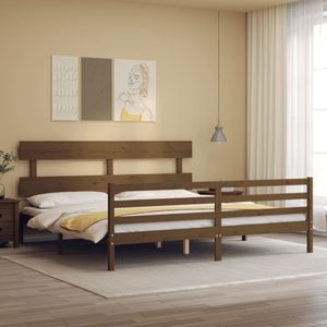 VidaXL Bedframe Massief Hout Honingbruin 200x200 cm