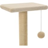 vidaXL Kattenkrabpaal met sisal krabpalen 65 cm beige