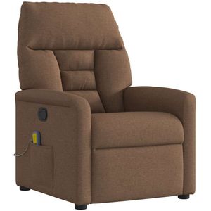 vidaXL Massagestoel - Verstelbaar - Bruin - Stof