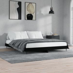 vidaXL-Bedframe-bewerkt-hout-zwart-140x200-cm