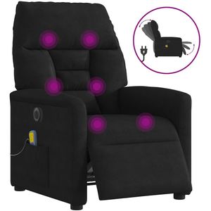 vidaXL - Massagestoel - Elektrisch Verstelbaar - Microvezelstof - Zwart