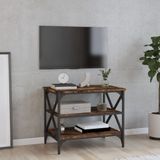 VidaXL Tv-meubel 60x40x50 cm - Bewerkt Hout - Gerookt Eikenkleurig