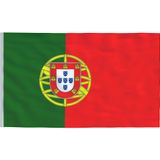 vidaXL Vlag met vlaggenmast Portugal 6,23 m aluminium