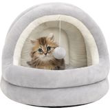 vidaXL Kattenmand 40x40x35 cm grijs en crèmekleurig