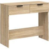 VidaXL Wandtafel 90x36x75 cm Bewerkt Hout Sonoma Eikenkleurig