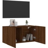 vidaXL Tv-meubel wandgemonteerd 80x30x41 cm bruineikenkleurig
