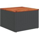 vidaXL 14-delige Loungeset met kussens poly rattan zwart