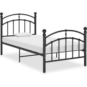 vidaXL Bedframe metaal zwart 100x200 cm