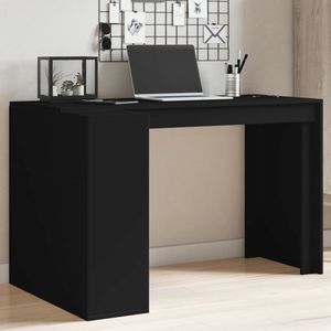 vidaXL Bureau 123,5x73,5x75 cm bewerkt hout zwart