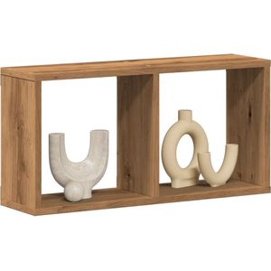 vidaXL Wandkast 60x16x30 cm bewerkt hout artinsanaal eikenkleurig