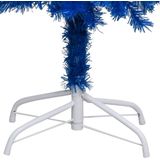 vidaXL Kunstkerstboom met verlichting en kerstballen 210 cm PVC blauw