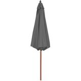 VidaXL Parasol Houten Paal 300 cm Antraciet