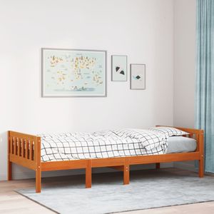 vidaXL Kinderbed zonder matras massief grenenhout wasbruin 75x190 cm