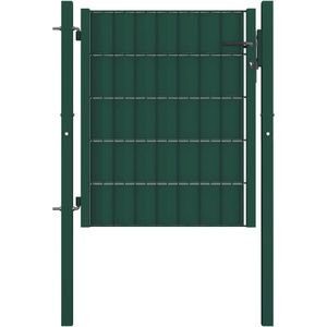 vidaXL Poort 100x101 cm PVC en staal groen