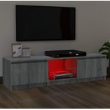 vidaXL Tv-meubel met LED-verlichting 140x40x35,5 cm grijs sonoma eiken