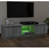 vidaXL Tv-meubel met LED-verlichting 140x40x35,5 cm grijs sonoma eiken