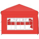 vidaXL Partytent inklapbaar met zijwanden 3x6 m rood