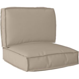 vidaXL 2-delige palletkussen set taupe van Oxford stof