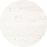 vidaXL Tafelblad rond Ø80x3 cm massief grenenhout wit