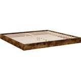 vidaXL Bedframe bewerkt hout gerookt eikenkleurig 200x200 cm