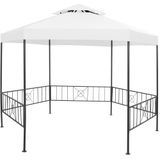 vidaXL Tuinprieel 180 g/m² 323x275x265 cm wit