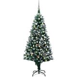 vidaXL Kunstkerstboom met verlichting kerstballen dennenappels 180 cm