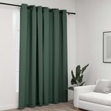 vidaXL-Gordijn-linnen-look-verduisterend-met-ogen-290x245-cm-groen