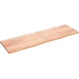 vidaXL Tafelblad 200x60x(2-4)cm behandeld massief eikenhout lichtbruin