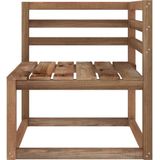 vidaXL Tuinbank 2-zits pallet met rode kussens grenenhout