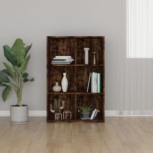 VidaXL Boekenkast/Dressoir 66x30x98 cm - Bewerkt Hout - Gerookt Eikenkleur