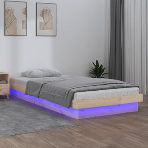 vidaXL-Bedframe-LED-massief-hout-100x200-cm