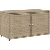 vidaXL Tuinkast 110x55x60,5 cm poly rattan beige