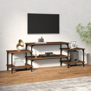 VidaXL Tv-meubel 157x35x52 cm - Bewerkt Hout - Bruineikenkleurig