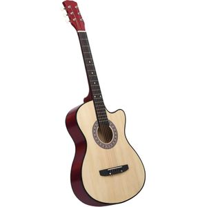 vidaXL Gitaar cutaway met 6 snaren western akoestisch 38" lindenhout